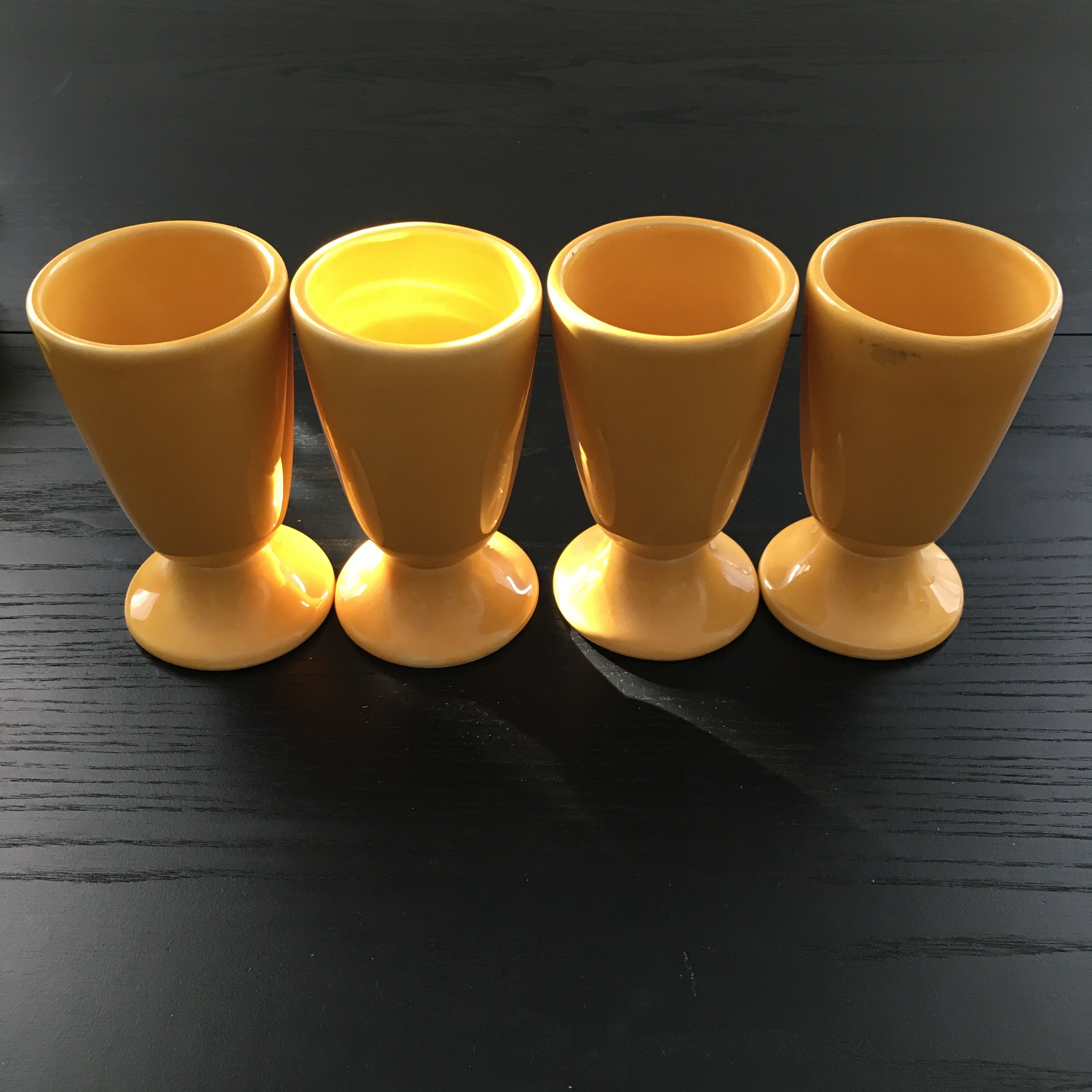 Set of 4 Provençal yellow mazagrans