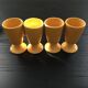 Lot de 4 mazagrans jaune provençal