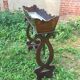 Jardinière bois fer forgé et zinc