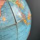 Vintage terrestrial globe Girard and Barrère - 1950s-60s - string base - Ref 1153