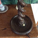 Pied de lampe en bois