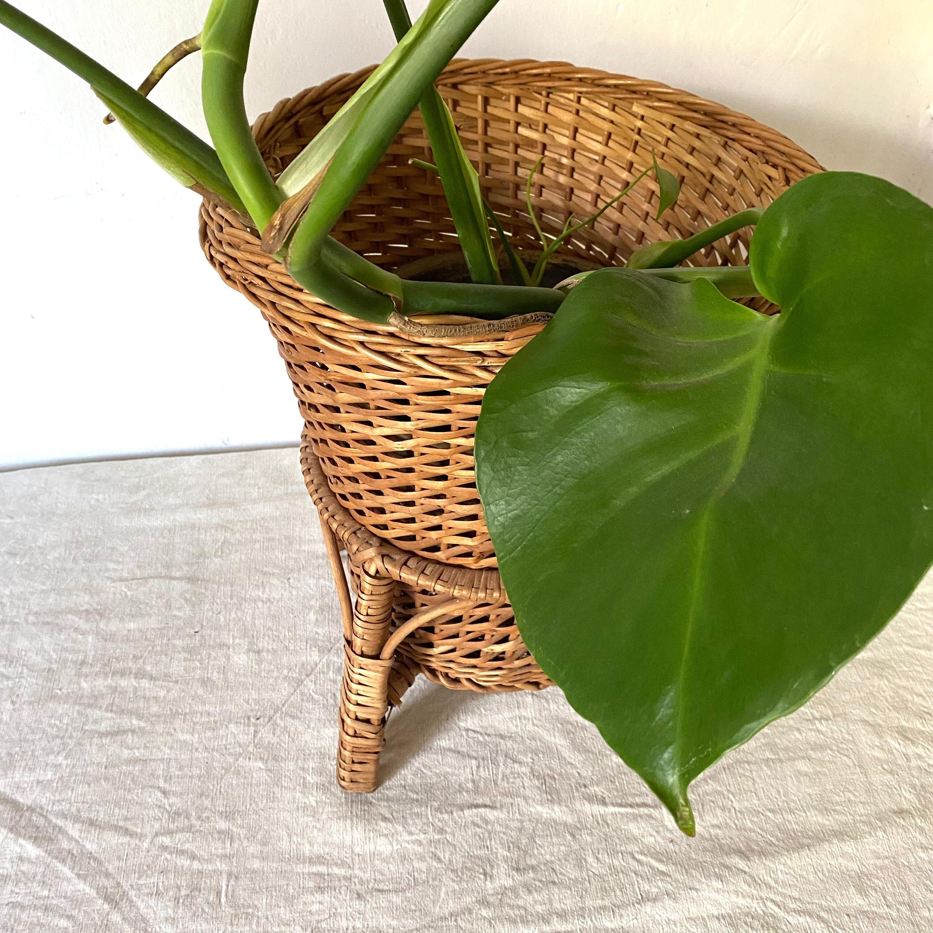 Plant holder, rattan pot cover