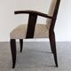 Pair of modernist mahogany bridge chairs from the 1940s/1950s