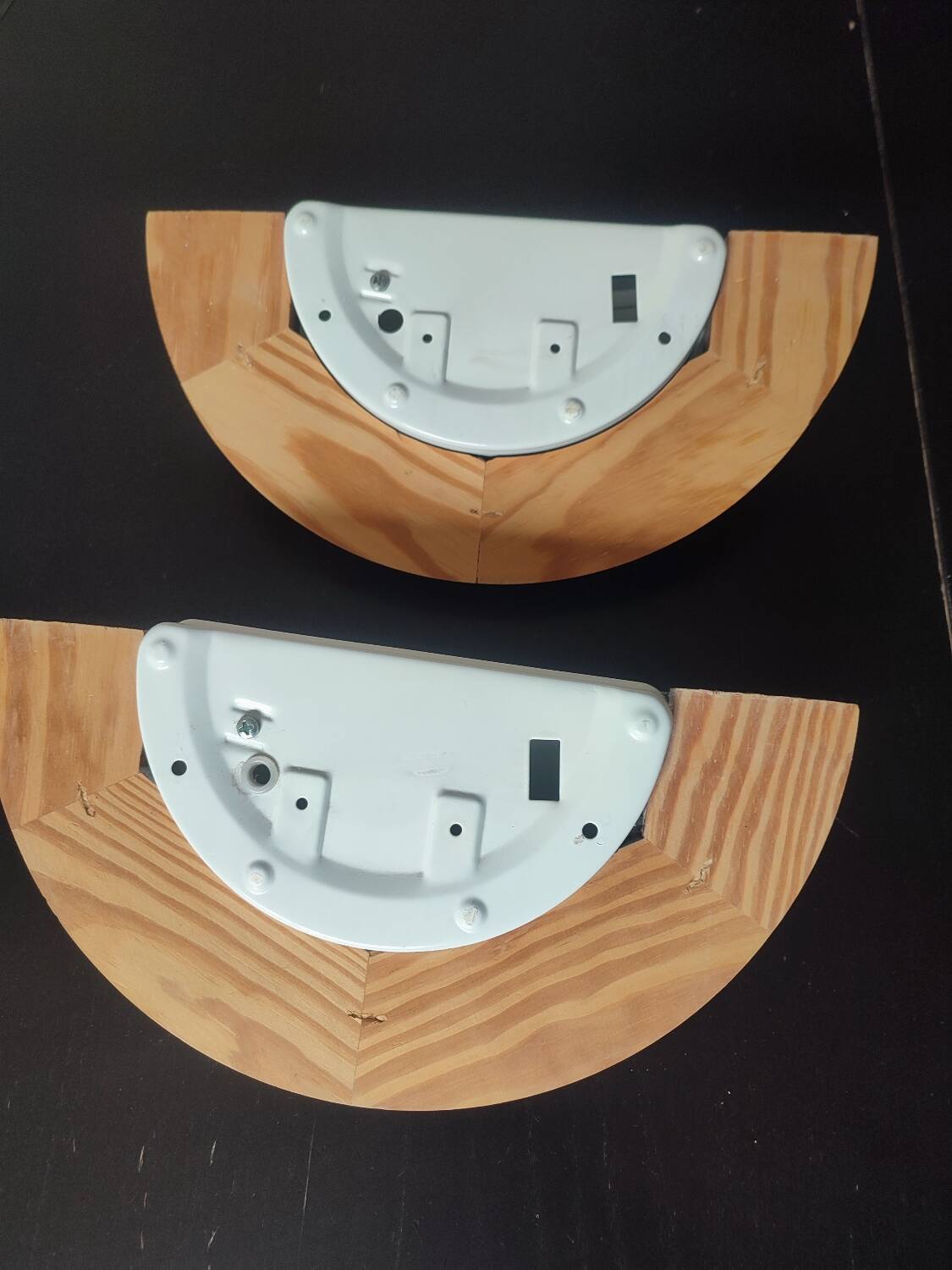 Wood glass wall lights