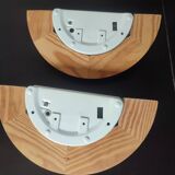 Wood glass wall lights