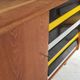 Set of 2 furniture pieces: Large sideboard Libena and Buffet U458 Jiroutek in yellow.