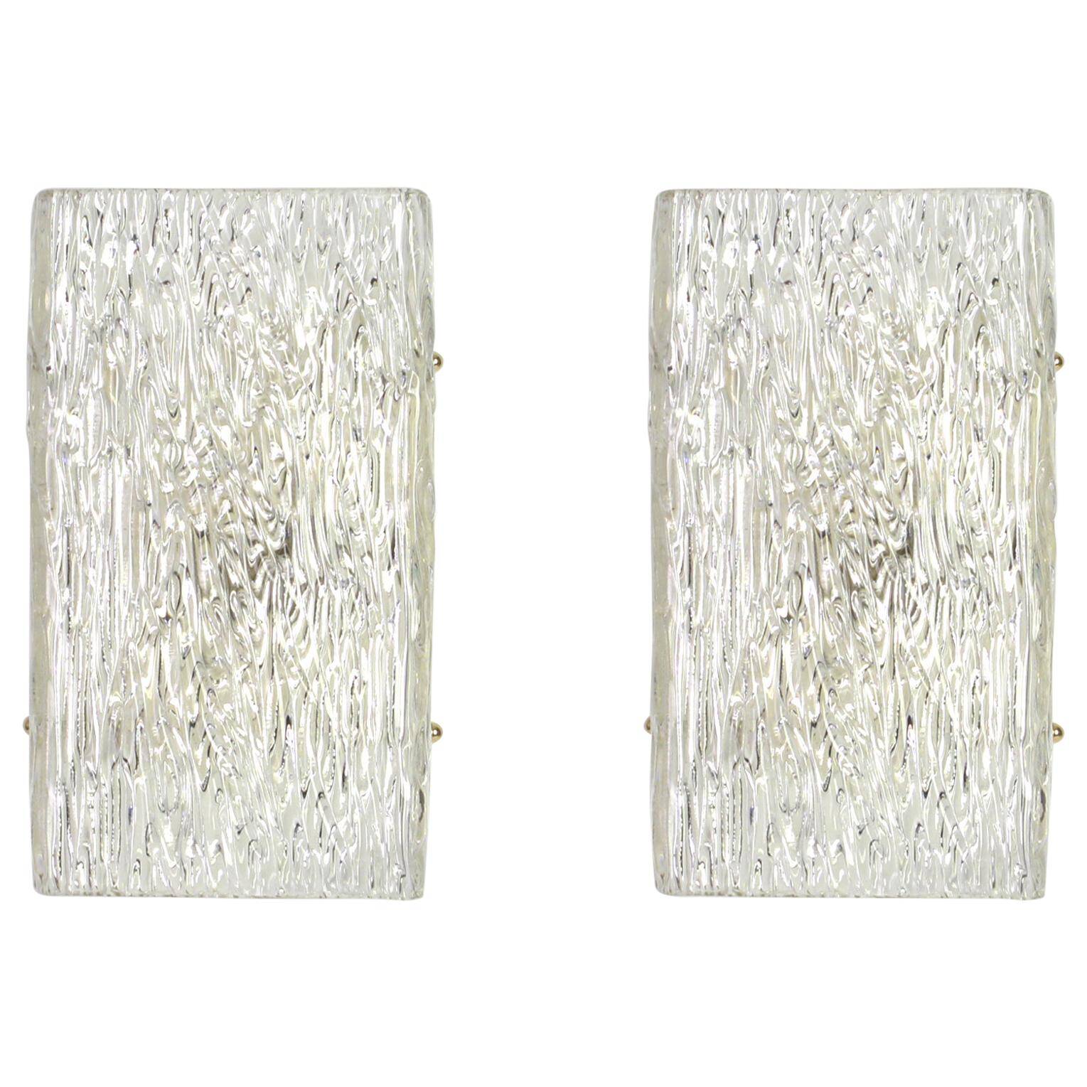 1 of 2 pairs of large wall sconces by Kalmar, Austria, 1960s