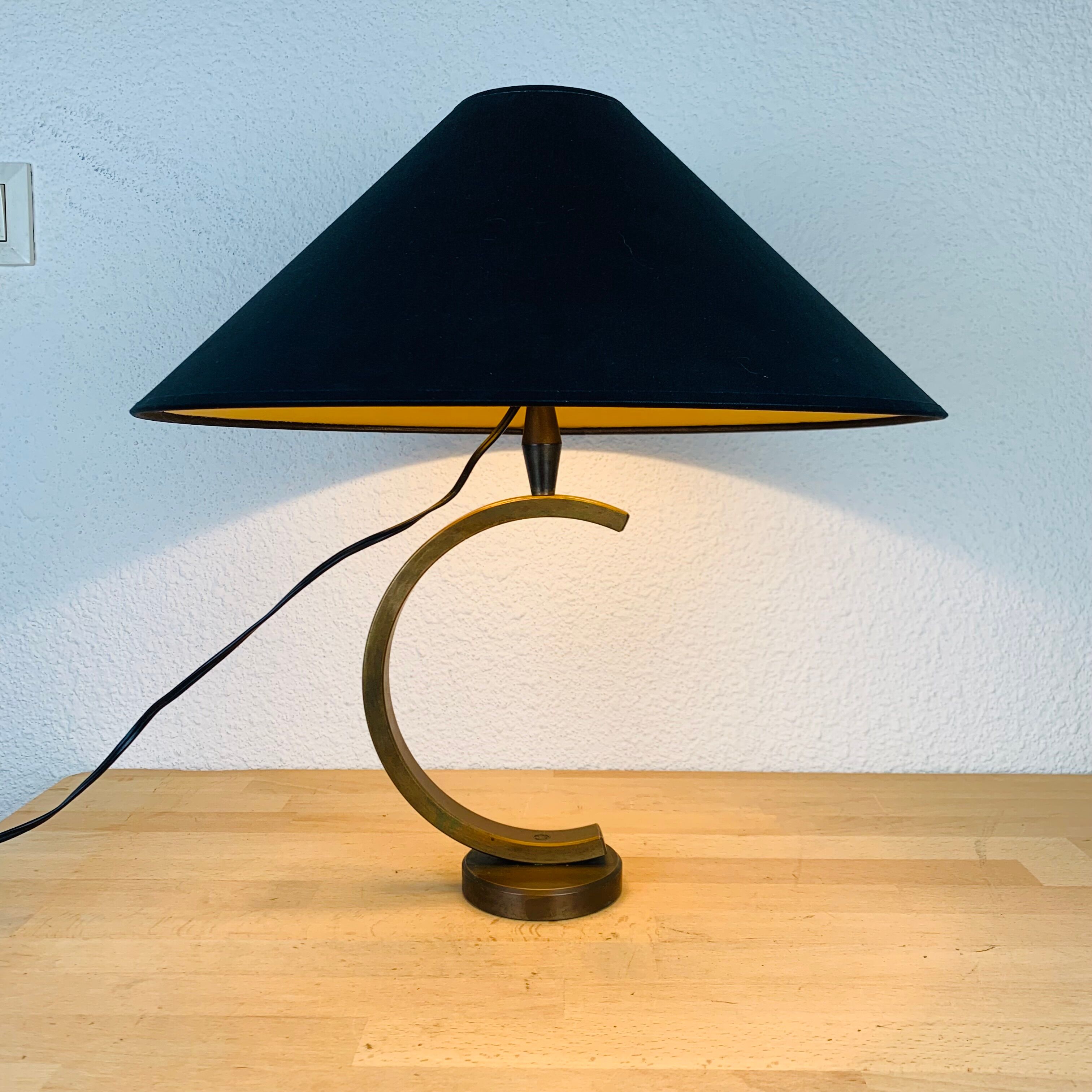 Sculptural brass lamp modernist style 50s
