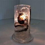 Glass table lamp by Mazzega, Italy