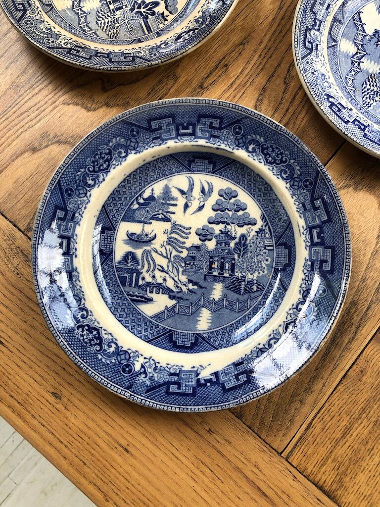Set assiettes « chinoiserie » anglaises Adams & Sons