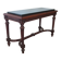 Coffee table - black marble top - Louis XIII style - H-shaped crossbar base