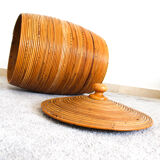 Cylindrical wicker basket, Italy 70's