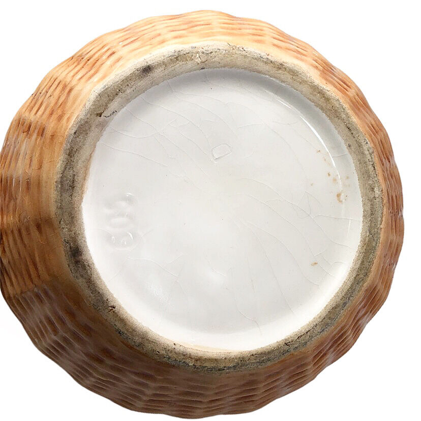 Vintage pitcher in cherry patterned dabbling