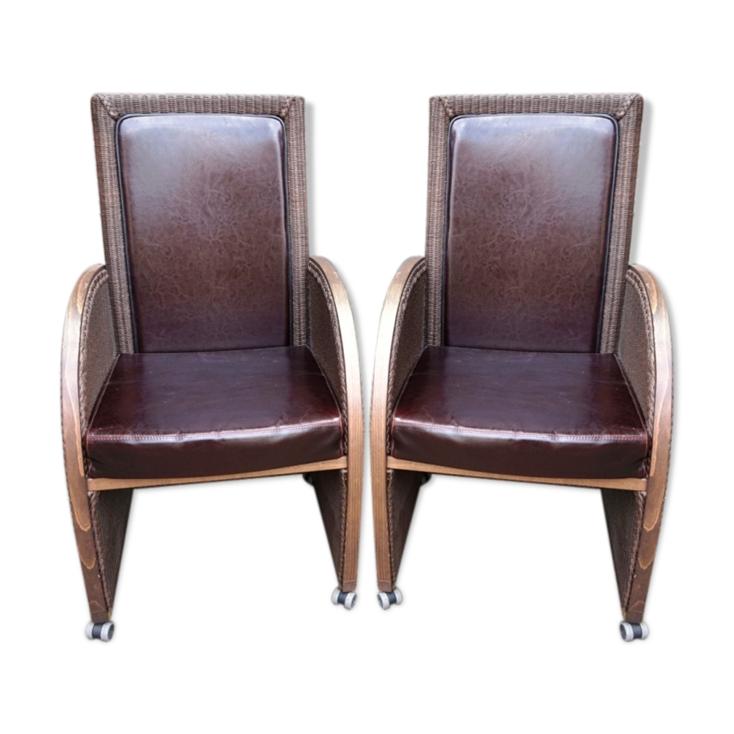 Pair of designer chairs "Lloyd Loom original".