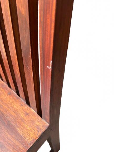 Set of six teak chairs