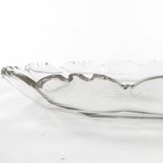 Biedermeier dish, transparent crystal, Czech Republic, 19th century