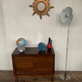 Meuble bas buffet rustique  enfilade moderniste a 2 portes en chene - largeur 90 cm