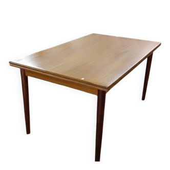 Vintage scandinavian teak dining table - butterfly extensions - 240cm