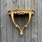 Golden wall console, baroque style