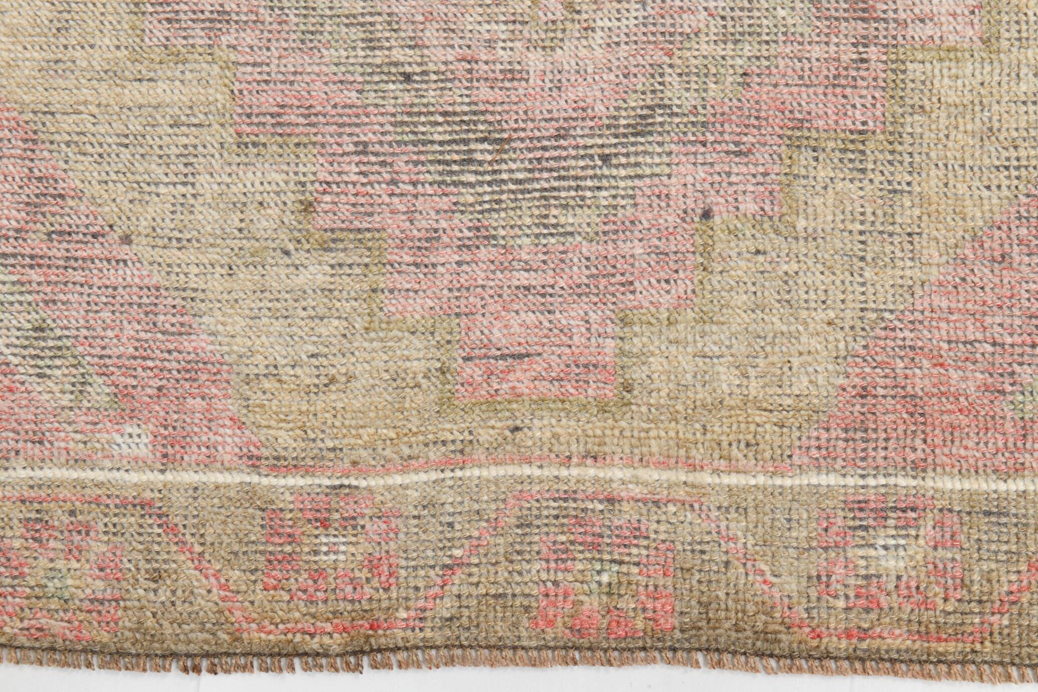 3x10 Cream Brown Soft Vintage Runner Rug 90x306Cm SK 21941