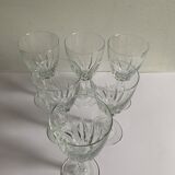 6 crystal wine glasses