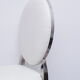 White skai chair and chrome legs