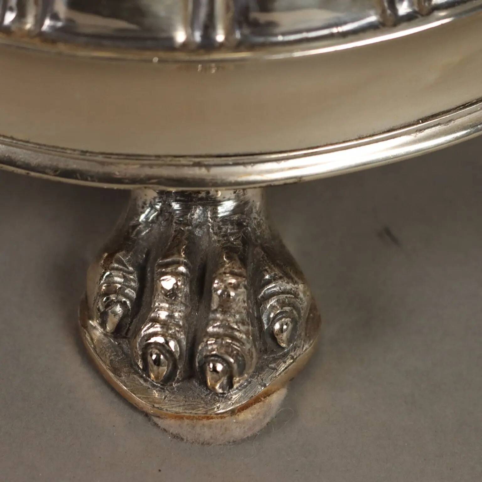 Pair of antique silver-plated candelabra, Italy, 20th century