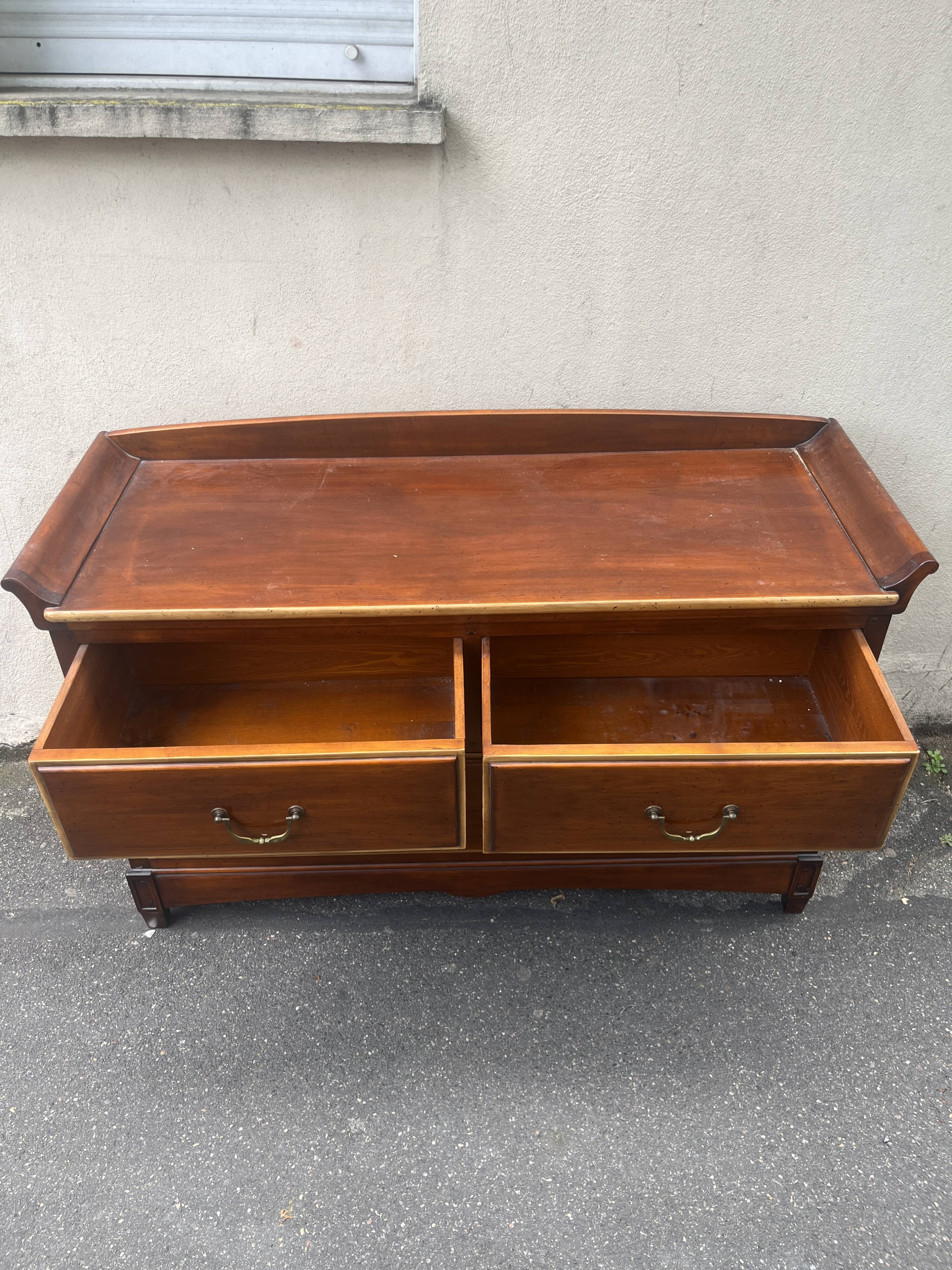 Grande commode en teck trois tiroirs