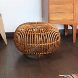Ottoman pouf in Albini rattan
