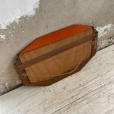 Black art deco mirror 65x46cm