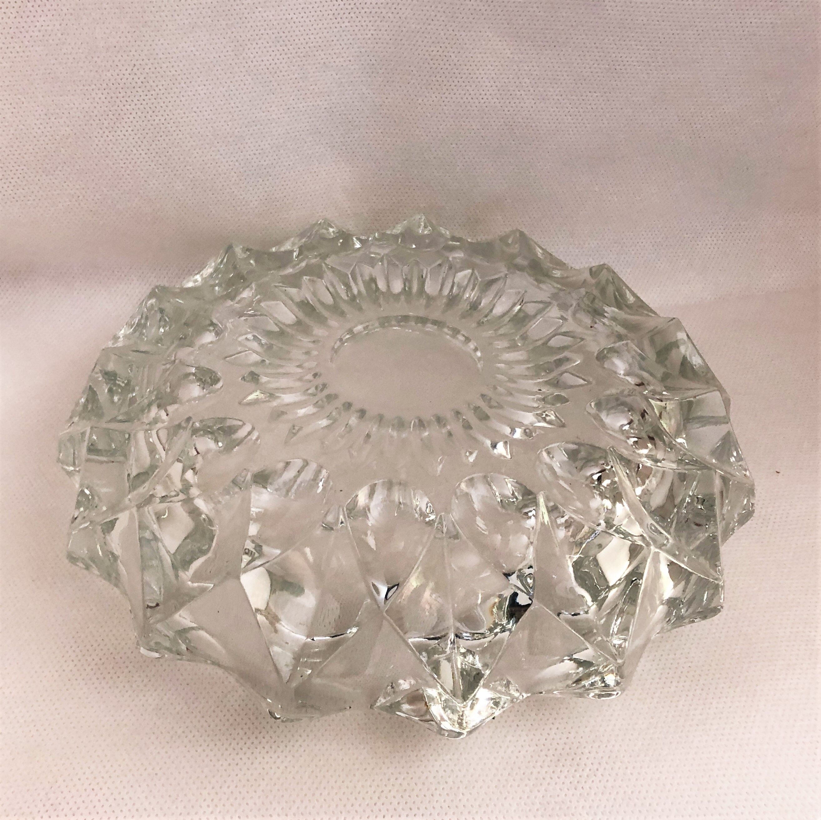 France crystal pocket ashtray