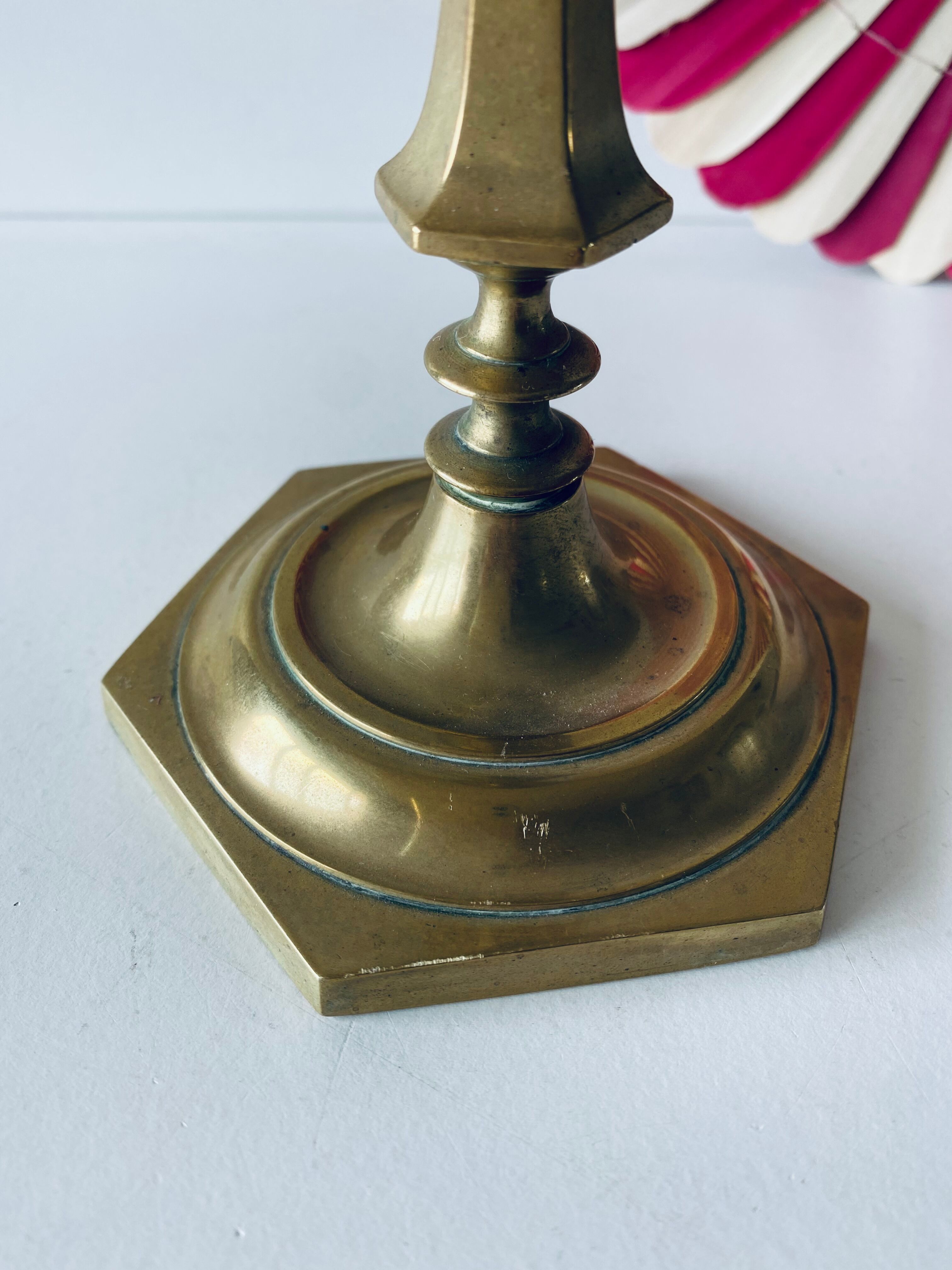 Antique bronze candle holder