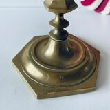 Antique bronze candle holder
