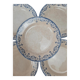 Set of 6 antique flat plates from Creil and Montereau, La Vallières service, 23 cm