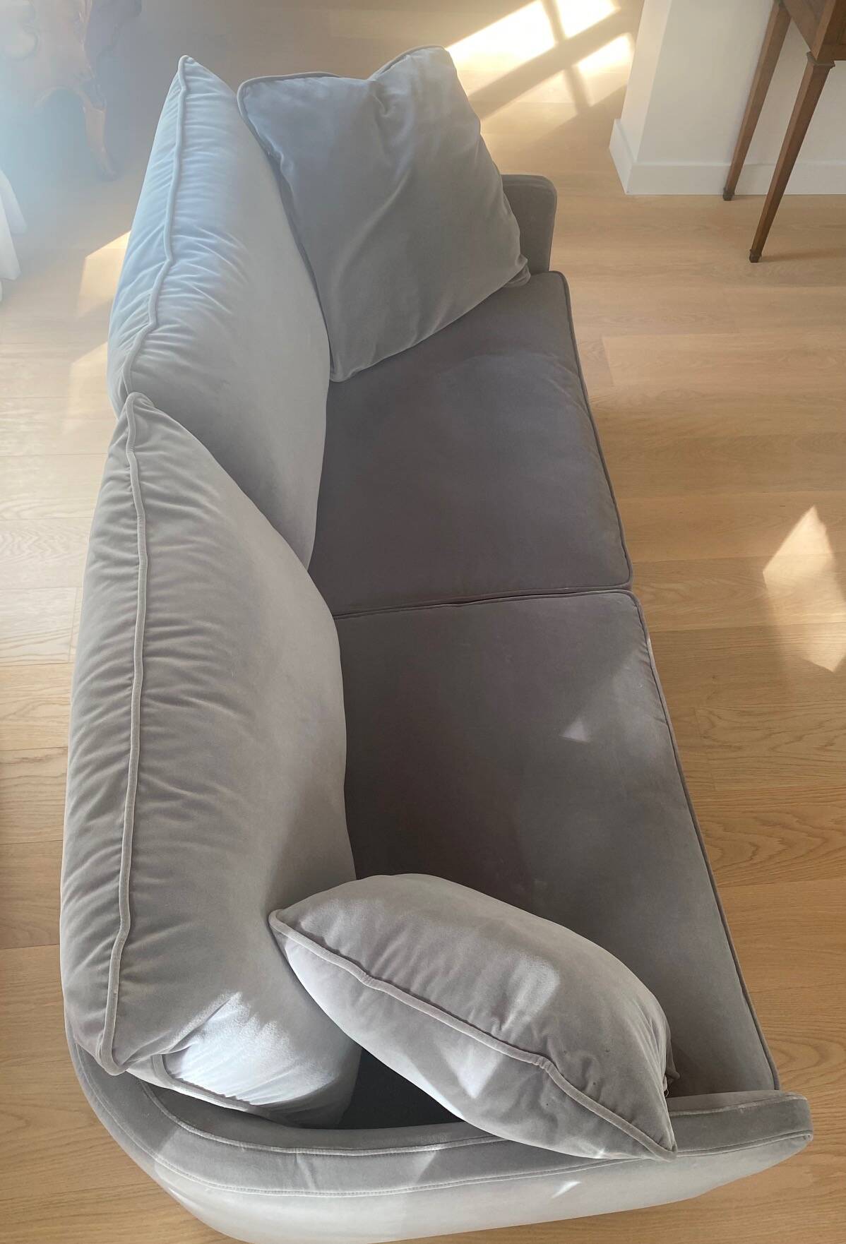 Pair of SITS Julia sofas – Dedar Silver velvet – excellent condition