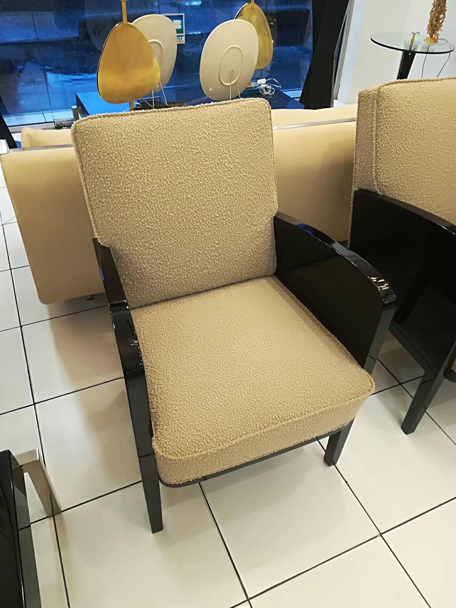 Pair of Damon and Berteaux art deco armchairs, French, around 1930