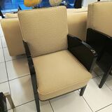 Pair of Damon and Berteaux art deco armchairs, French, around 1930