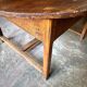 Round wooden farmhouse table