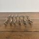 Set of 12 vintage horse galloping knife rests – Silver-plated metal