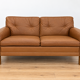 Mid-century Scandinavian Peem Oy, 2-seater cognac leather sofa 1960s