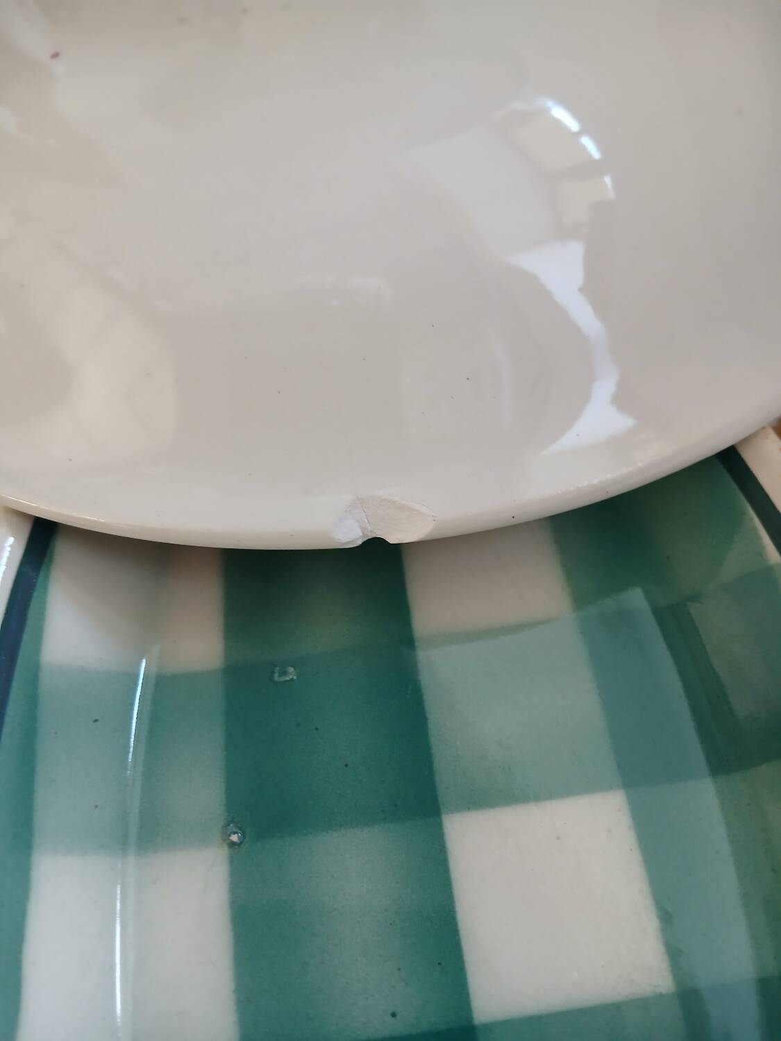Set of antique Scottish tile dishes