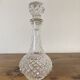 Pair of Arques crystal glass carafes, diamond point pattern, with their stoppers
