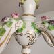 Handgeformt vergoldet vintage Porzellan Kronleuchter Capodimonte 1960er