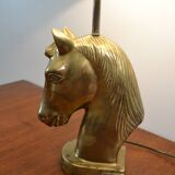Horse head table lamp from the 70s, signed and numbered