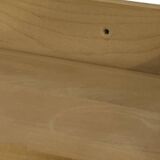 Vintage wooden wall shelve rack bookshelf in pinewood