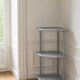 Bamboo shelf sublimated in grey-green.