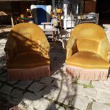 Pair of toad armchairs