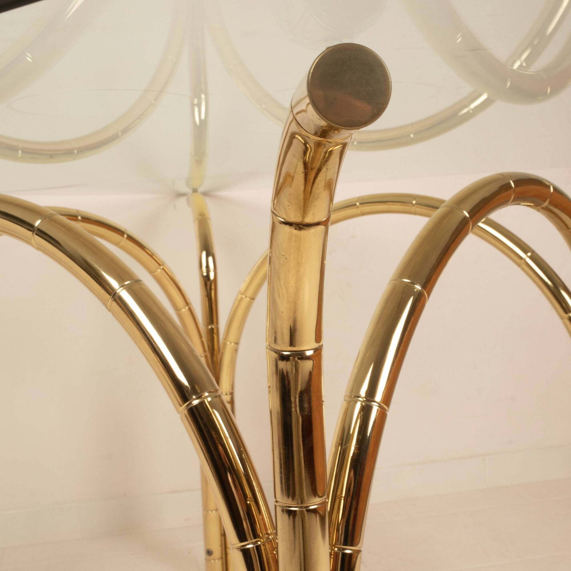 Glass and Brass Table, Italian Manufacture, 1970