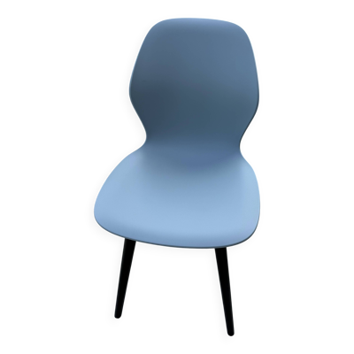 Chaise design Sedus bleu clair – piètement bois noir