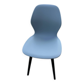Chaise design Sedus bleu clair – piètement bois noir